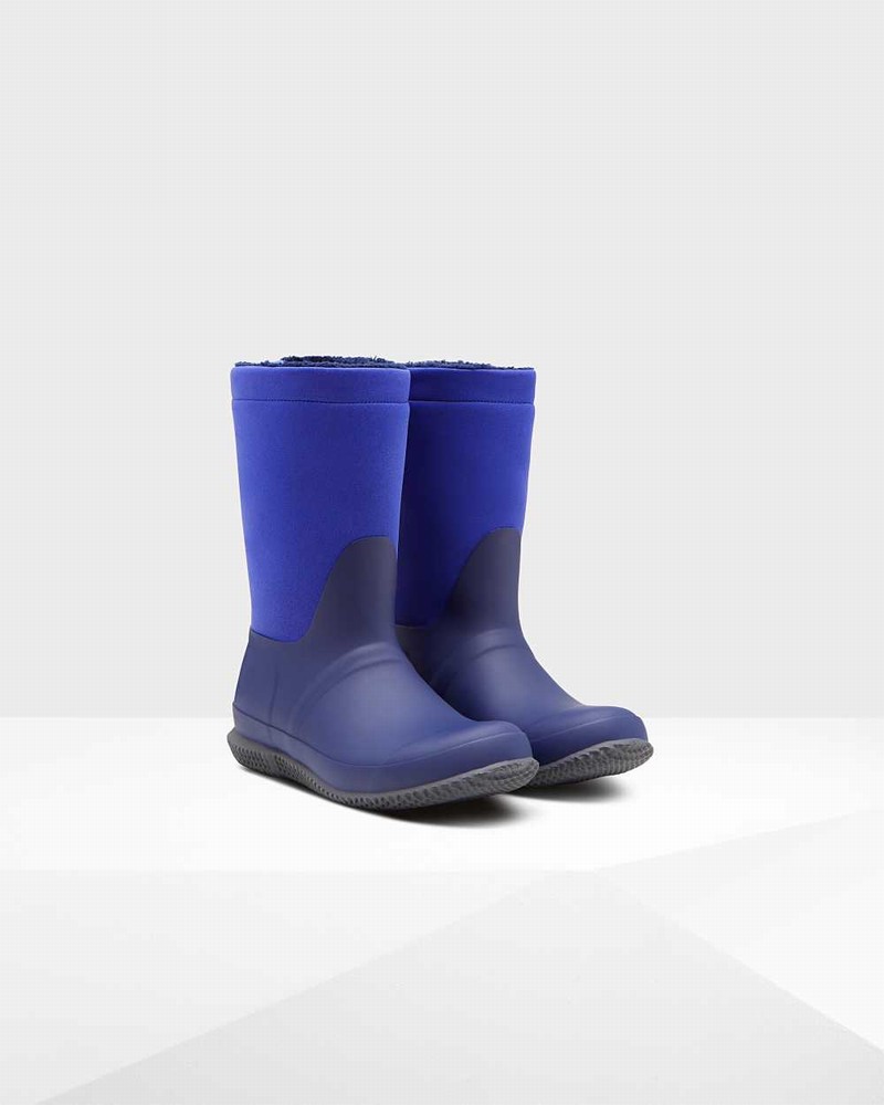 Botas Inverno Hunter Original Insulated Roll Top Sherpa Feminino Azul Marinho | 683115915