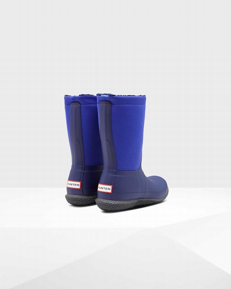 Botas Inverno Hunter Original Insulated Roll Top Sherpa Feminino Azul Marinho | 683115915