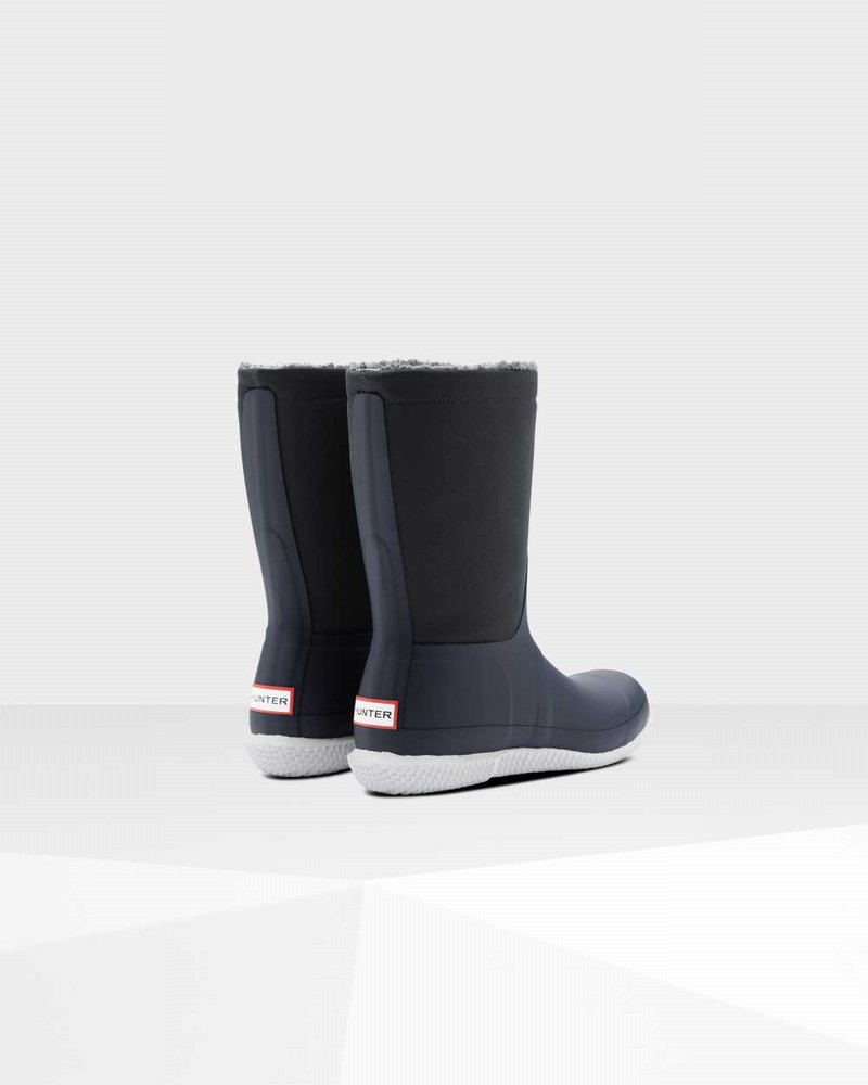 Botas Inverno Hunter Original Insulated Roll Top Sherpa Feminino Azul Marinho | 331918011