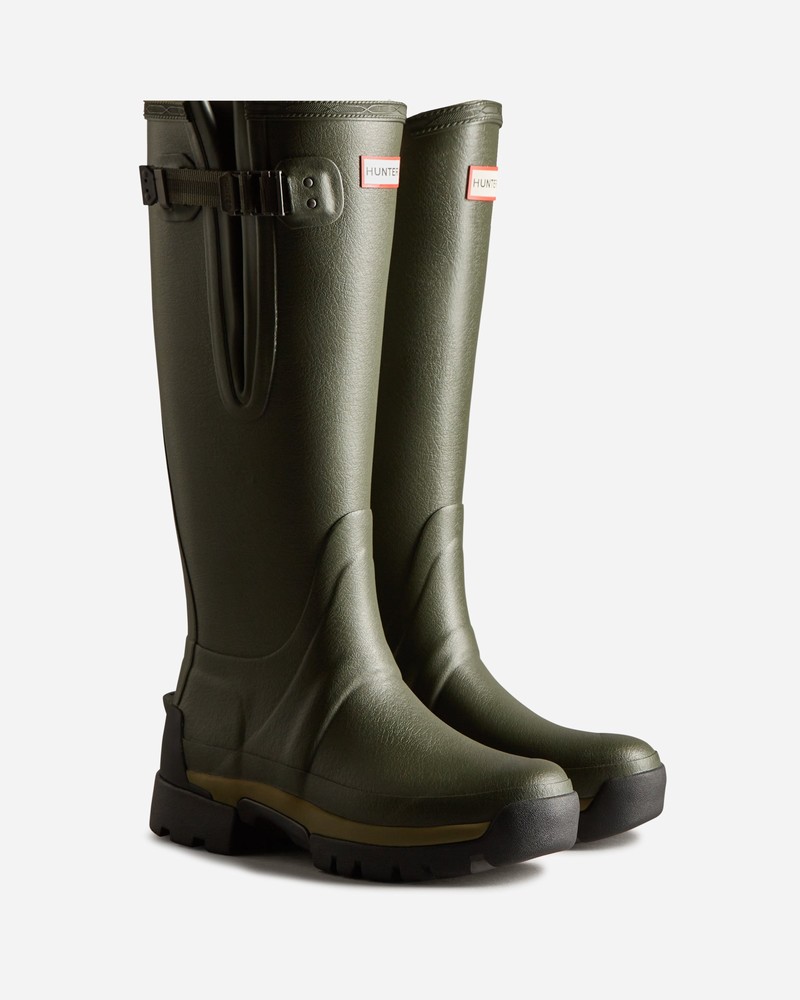 Botas Wellington Hunter Balmoral Adjustable 3mm Neoprene Feminino Verde Oliva | 284977678