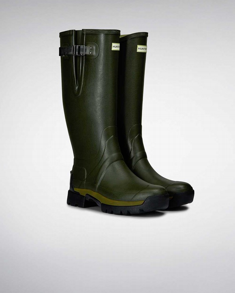 Botas Wellington Hunter Balmoral Adjustable 3mm Neoprene Masculino Verde Oliva | 455574563