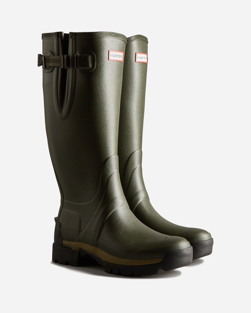 Botas Wellington Hunter Balmoral Adjustable 3mm Neoprene Masculino Verde Oliva | 696720419