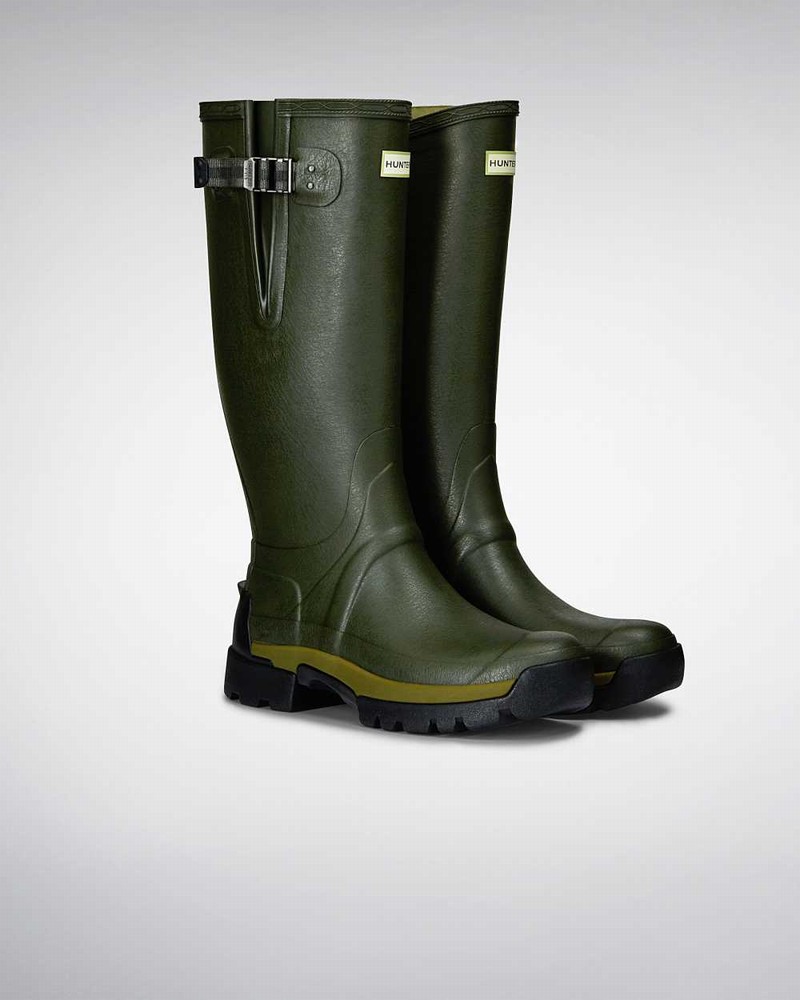 Botas Wellington Hunter Balmoral Bamboo Carbon Masculino Verde Oliva | 86828878
