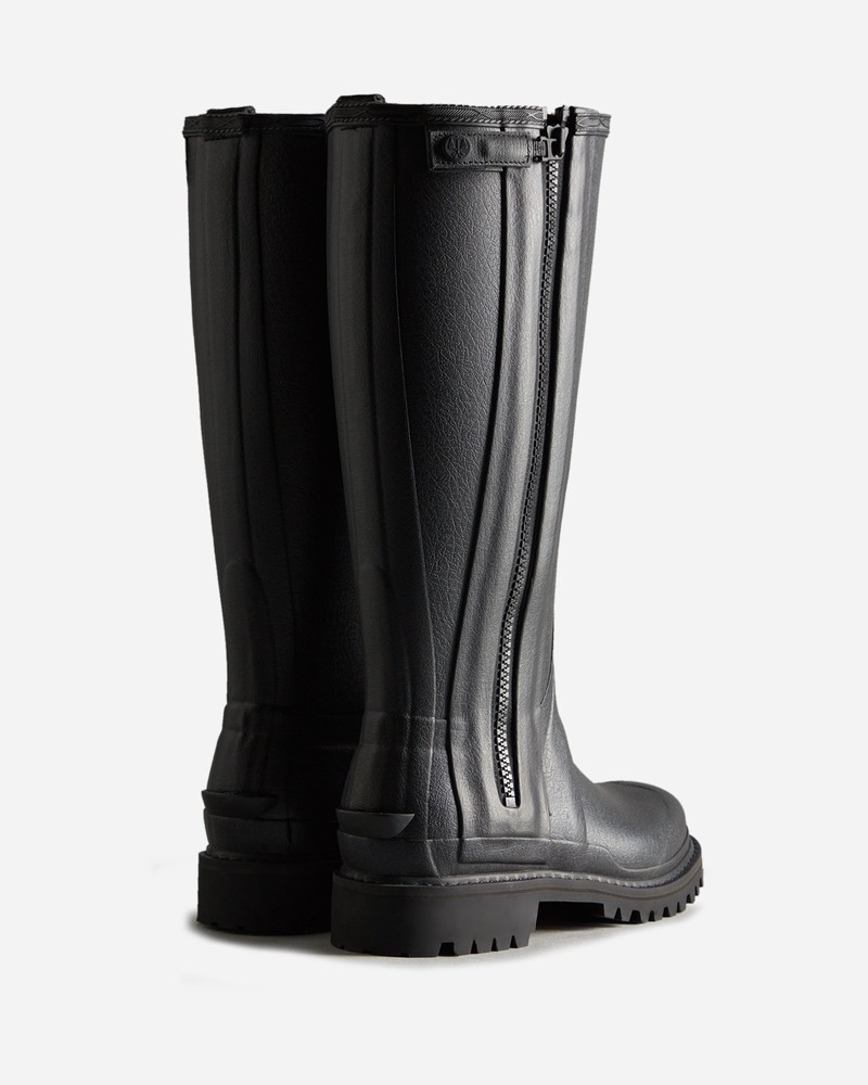 Botas Wellington Hunter Balmoral Commando Rubber Zip Tall Feminino Pretas | 689781726