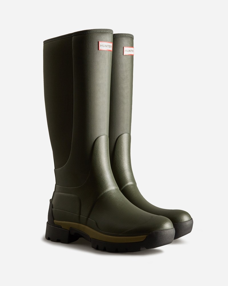 Botas Wellington Hunter Balmoral Field Hybrid Tall Masculino Verdes | 67997743