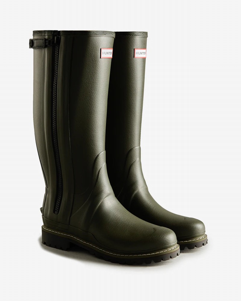 Botas Wellington Hunter Balmoral Full Zip Commando Tall Masculino Verdes | 244181763