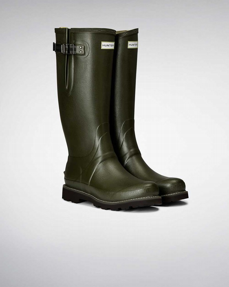 Botas Wellington Hunter Balmoral Side Adjustable Masculino Verde Oliva | 815023037