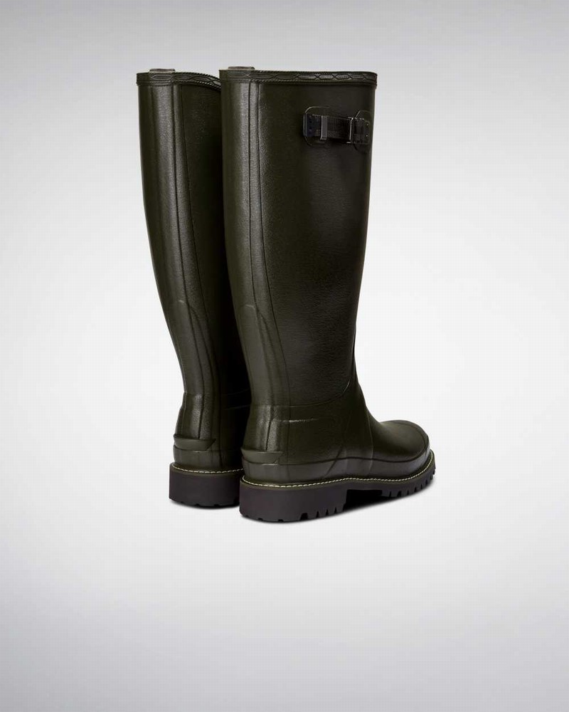 Botas Wellington Hunter Balmoral Wide Fit Masculino Verde Oliva | 805141301