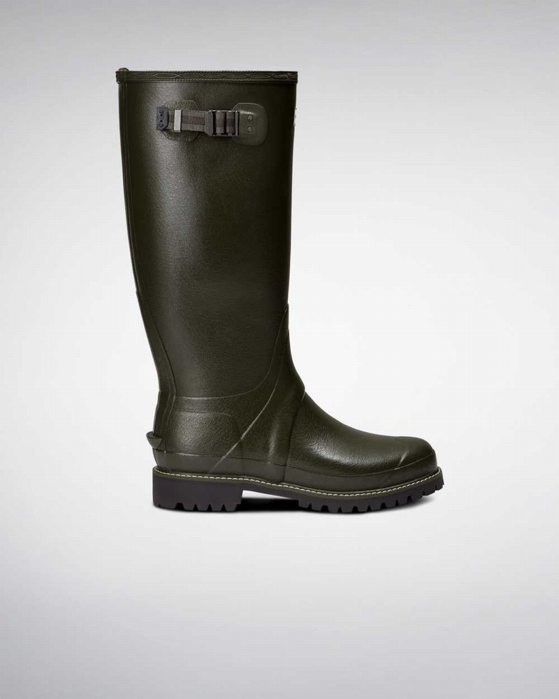 Botas Wellington Hunter Balmoral Wide Fit Masculino Verde Oliva | 805141301