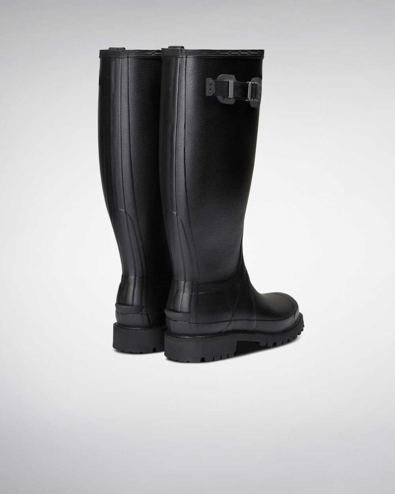 Botas Wellington Hunter Balmoral Wide Fit Masculino Pretas | 209090627