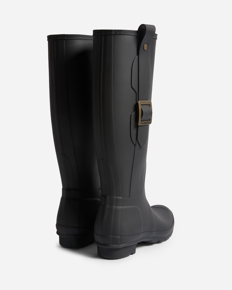 Botas Wellington Hunter Exaggerated Buckle Tall Feminino Pretas | 735781989