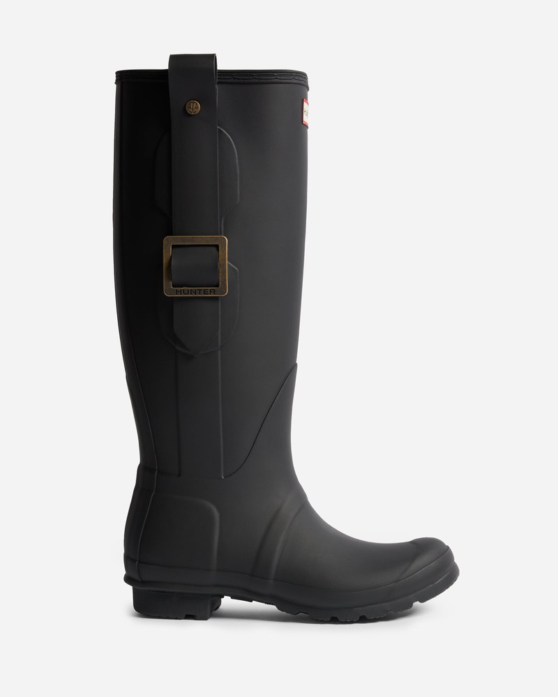 Botas Wellington Hunter Exaggerated Buckle Tall Feminino Pretas | 735781989