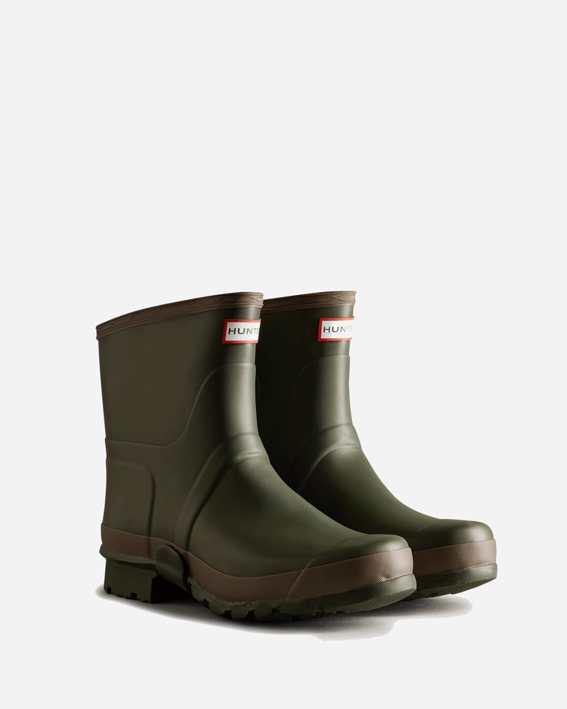 Botas Wellington Hunter Gardener Short Masculino Verdes | 976428161