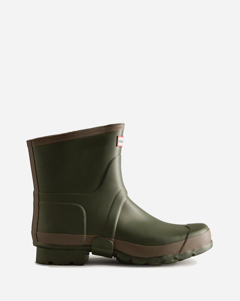 Botas Wellington Hunter Gardener Short Masculino Verdes | 976428161