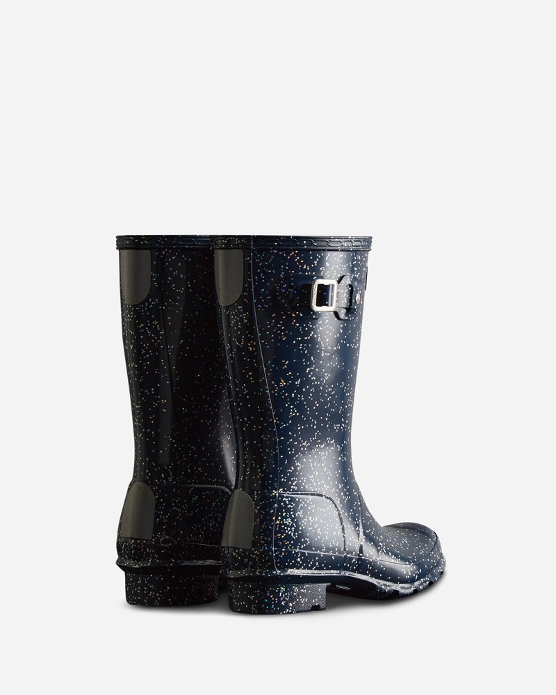 Botas Wellington Hunter Giant Glitter Criança Azul Marinho | 598747863