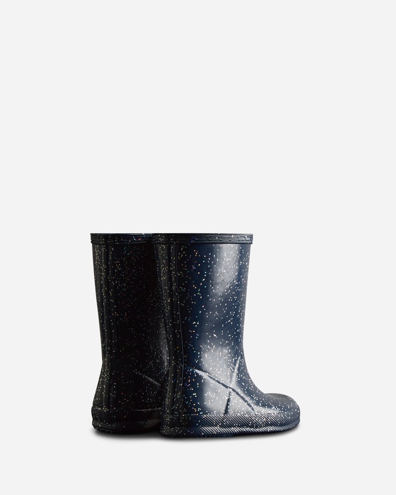 Botas Wellington Hunter Giant Glitter Criança Azul Marinho | 167516439