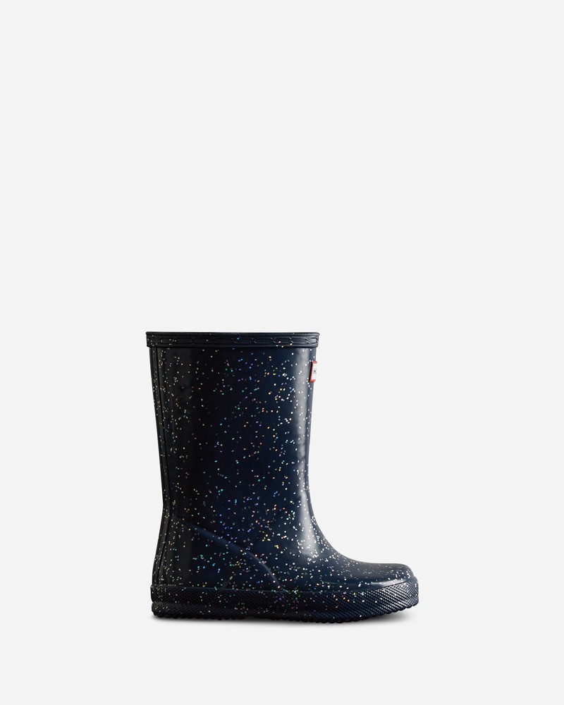 Botas Wellington Hunter Giant Glitter Criança Azul Marinho | 167516439