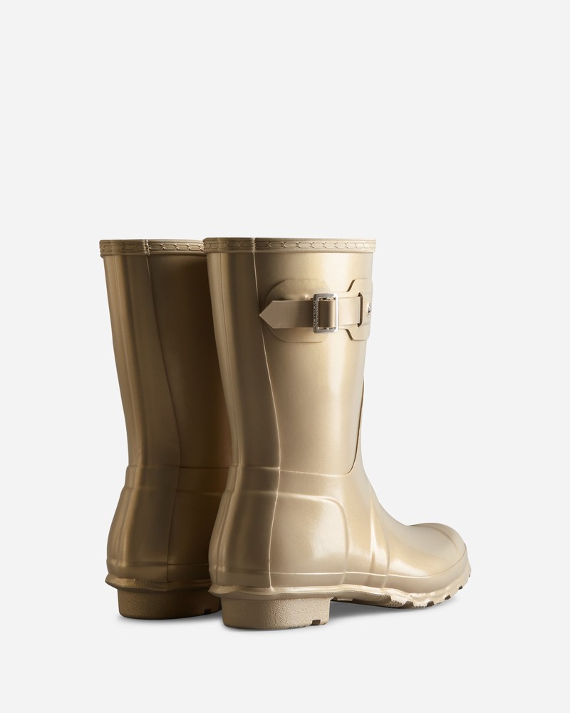 Botas Wellington Hunter Nebula Short Feminino Douradas | 663883215