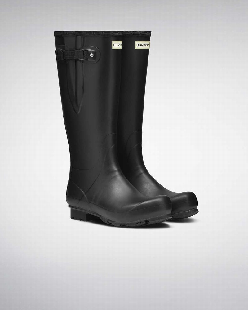 Botas Wellington Hunter Norris Field Side Adjustable Masculino Pretas | 658479521