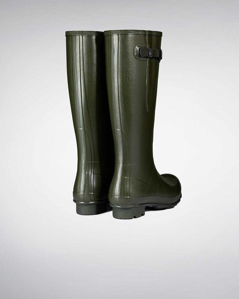Botas Wellington Hunter Norris Field Side Adjustable Neoprene Lined Masculino Verde Oliva | 705853691