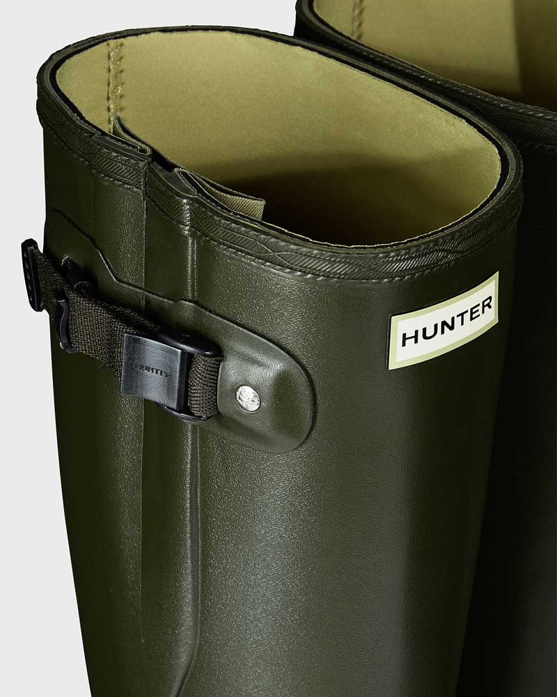 Botas Wellington Hunter Norris Field Side Adjustable Neoprene Lined Masculino Verde Oliva | 705853691