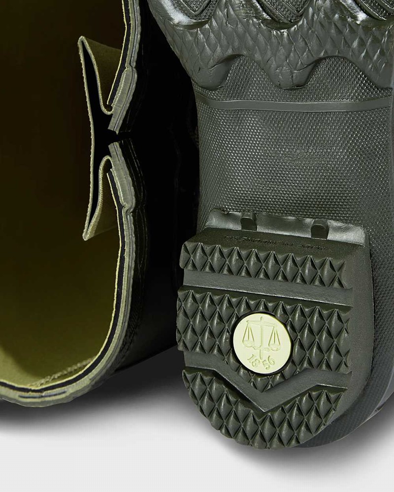 Botas Wellington Hunter Norris Field Side Adjustable Neoprene Lined Masculino Verde Oliva | 705853691