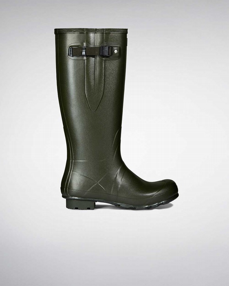 Botas Wellington Hunter Norris Field Side Adjustable Neoprene Lined Masculino Verde Oliva | 705853691