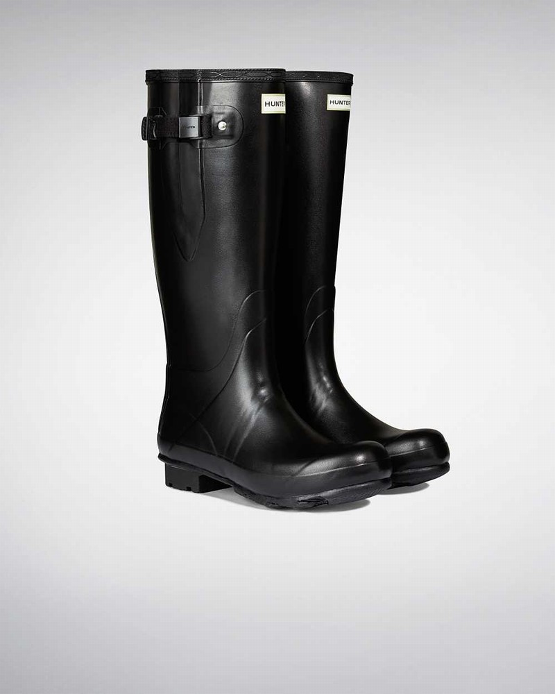 Botas Wellington Hunter Norris Field Side Adjustable Neoprene Lined Masculino Pretas | 624023711