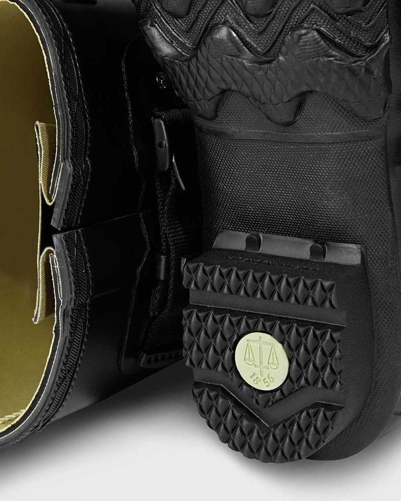 Botas Wellington Hunter Norris Field Side Adjustable Neoprene Lined Masculino Pretas | 624023711