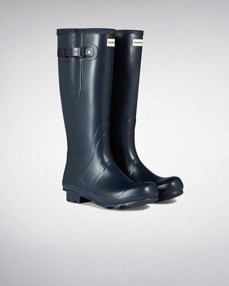 Botas Wellington Hunter Norris Field Side Adjustable Masculino Azul Marinho | 836326859
