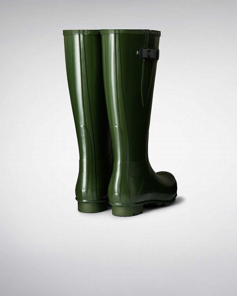 Botas Wellington Hunter Norris Field Side Adjustable Masculino Verdes | 503686760