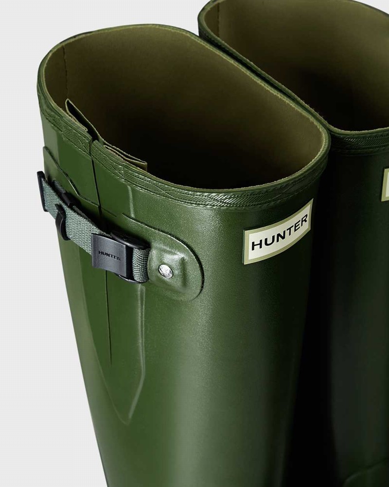 Botas Wellington Hunter Norris Field Side Adjustable Masculino Verdes | 503686760