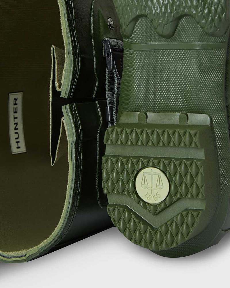 Botas Wellington Hunter Norris Field Side Adjustable Masculino Verdes | 503686760