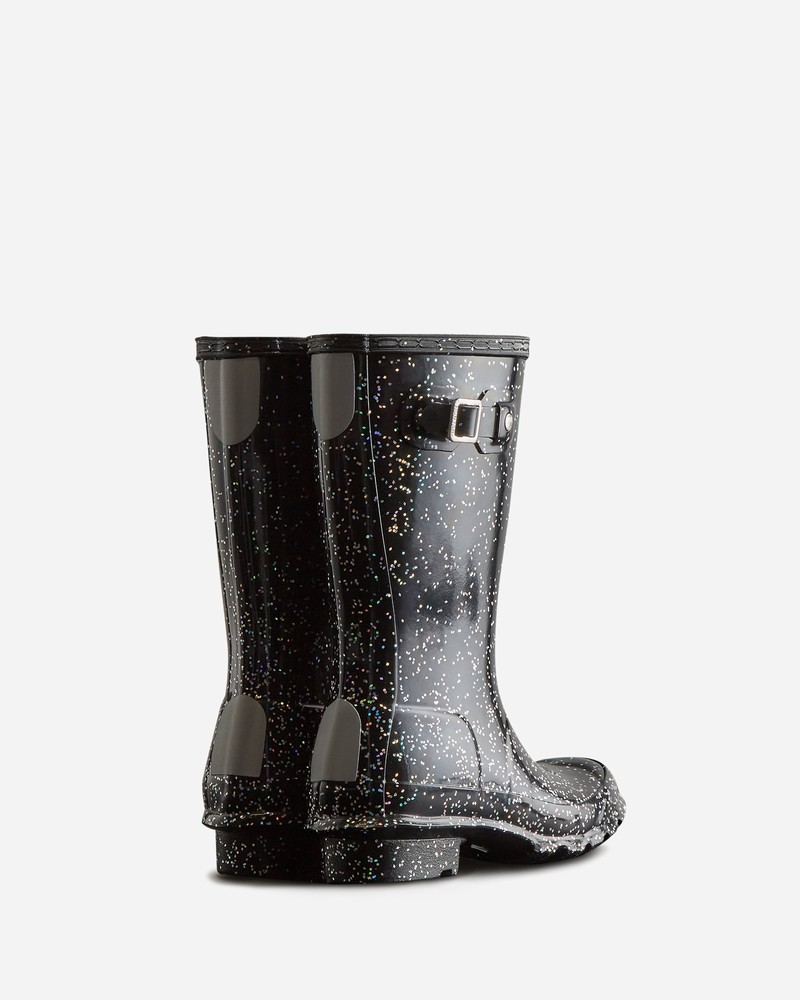 Botas Wellington Hunter Original Glitter Criança Pretas | 402260084