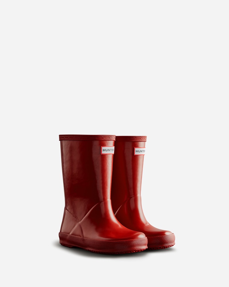 Botas Wellington Hunter Original Gloss Criança Vermelhas | 379663245