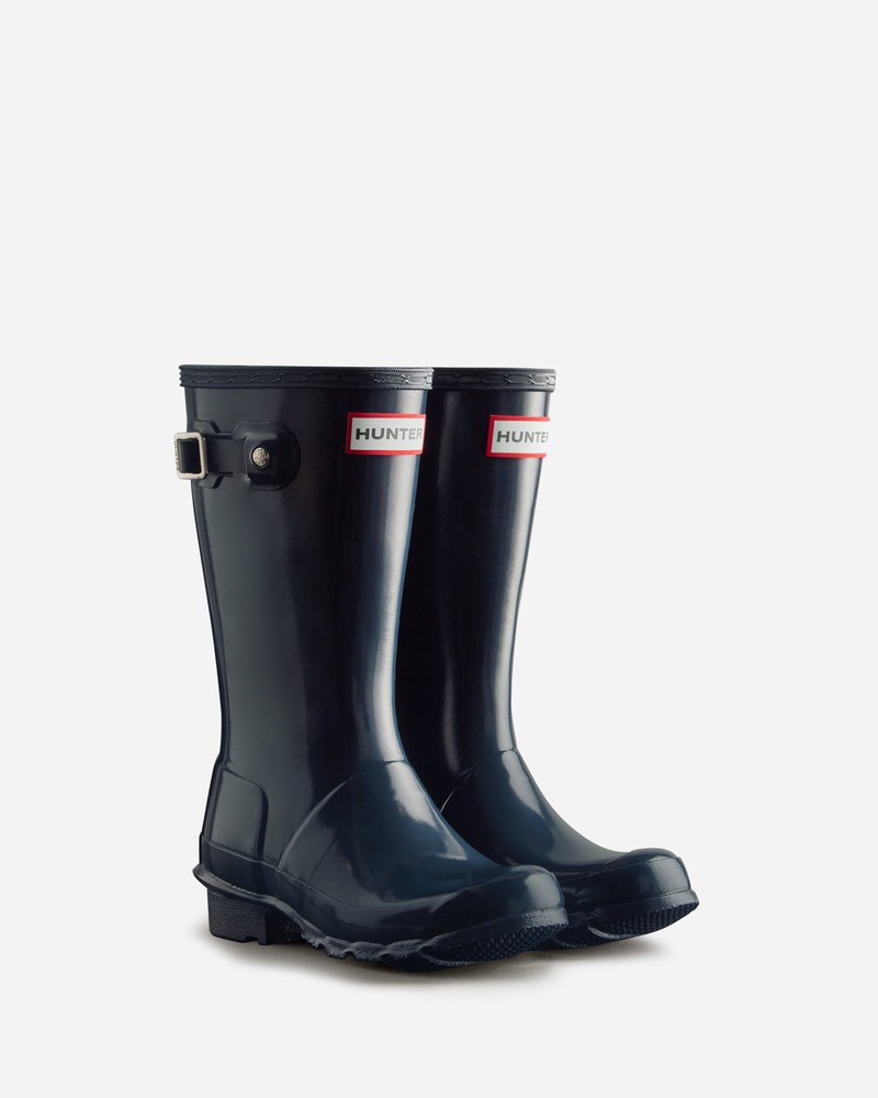 Botas Wellington Hunter Original Gloss Criança Azul Marinho | 631564633