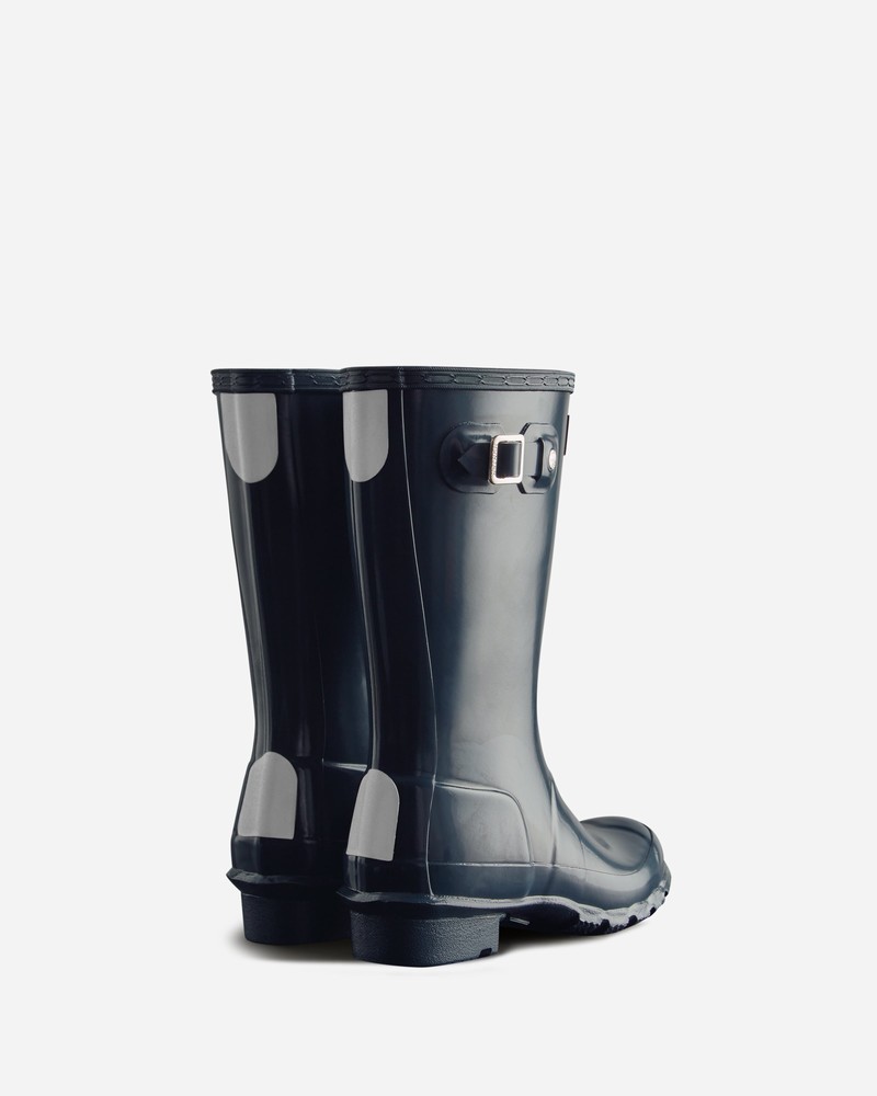 Botas Wellington Hunter Original Gloss Criança Azul Marinho | 631564633