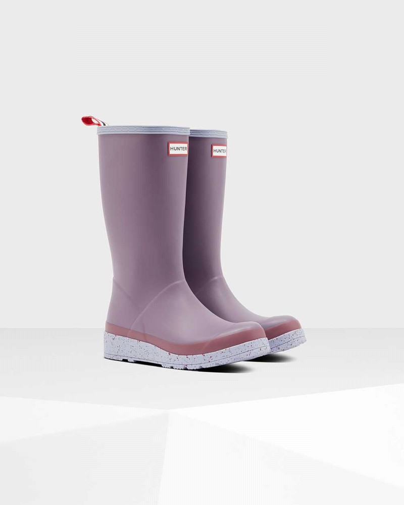 Botas Wellington Hunter Original Play Tall Speckle Mid-Calf Feminino Roxo | 634705504
