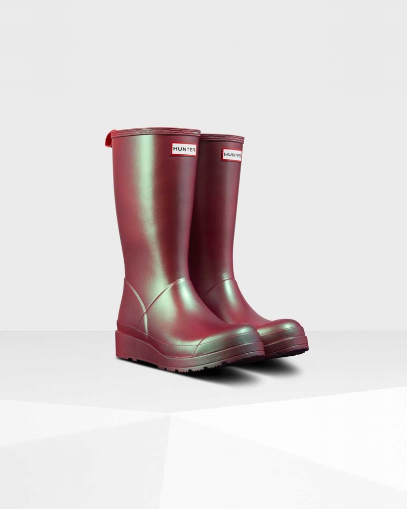 Botas Wellington Hunter Original Play Tall Nebula Mid-Calf Feminino Rosa | 741061825