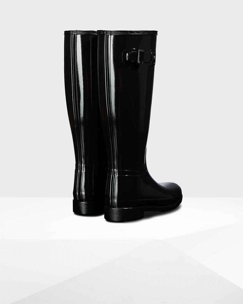 Botas Wellington Hunter Original Refined Tall Feminino Pretas | 178336251