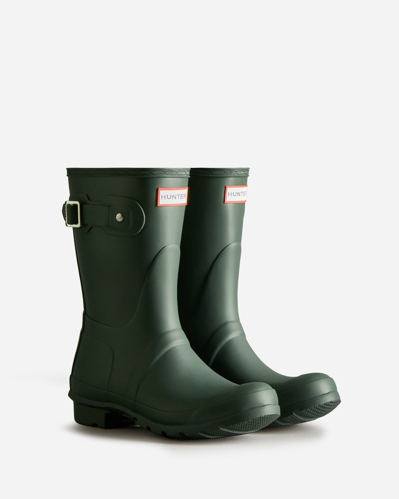 Botas Wellington Hunter Original Short Feminino Verdes | 587915199