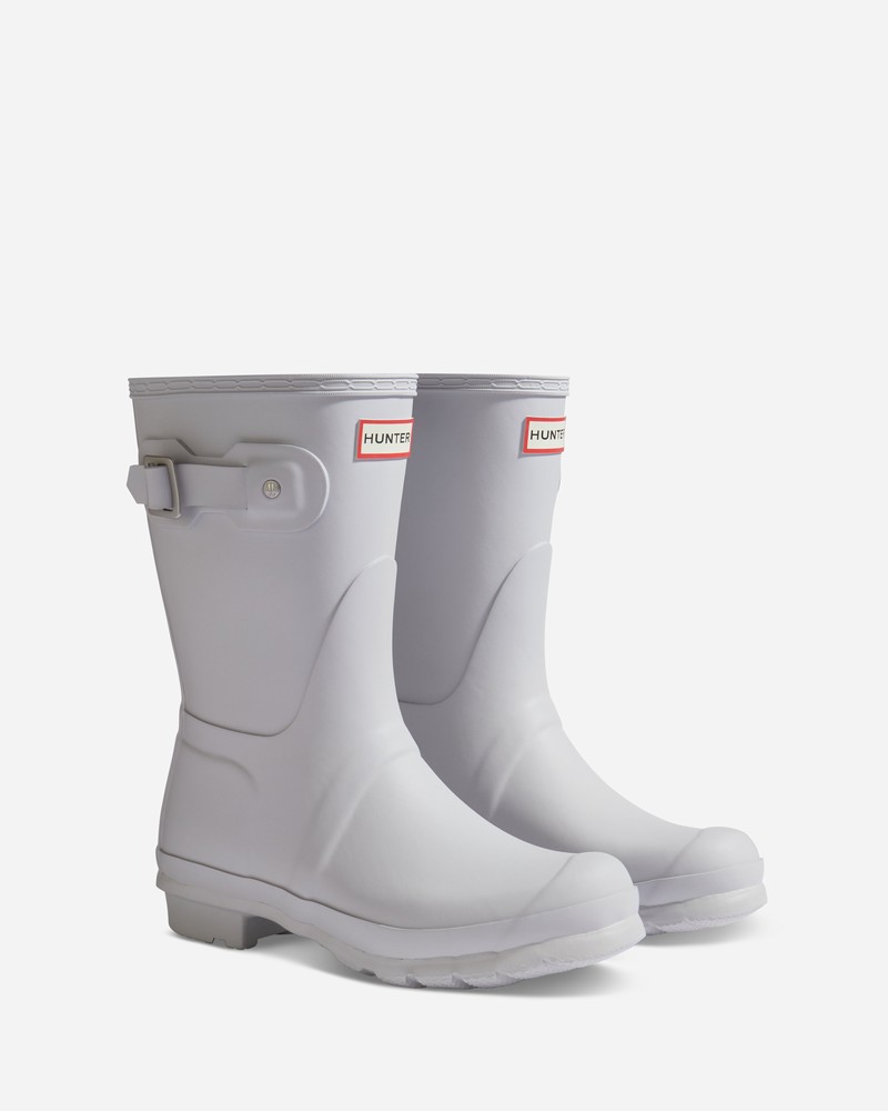 Botas Wellington Hunter Original Short Feminino Cinzentas | 335635461