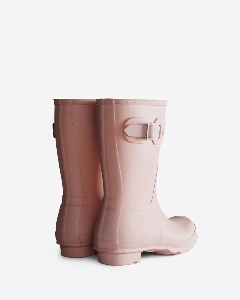 Botas Wellington Hunter Original Short Feminino Rosa | 617534987