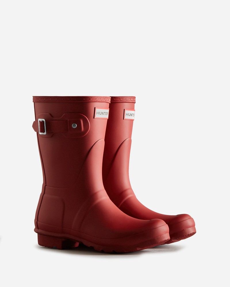 Botas Wellington Hunter Original Short Feminino Vermelhas | 392849342
