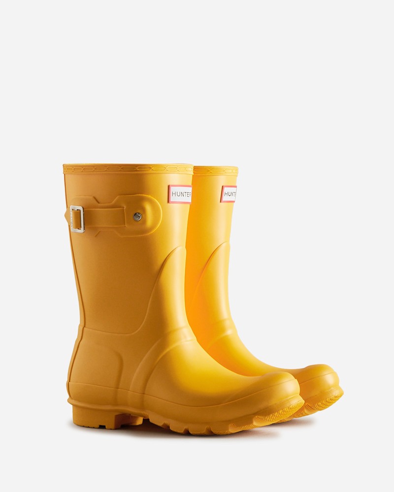 Botas Wellington Hunter Original Short Feminino Amarelas | 366428237