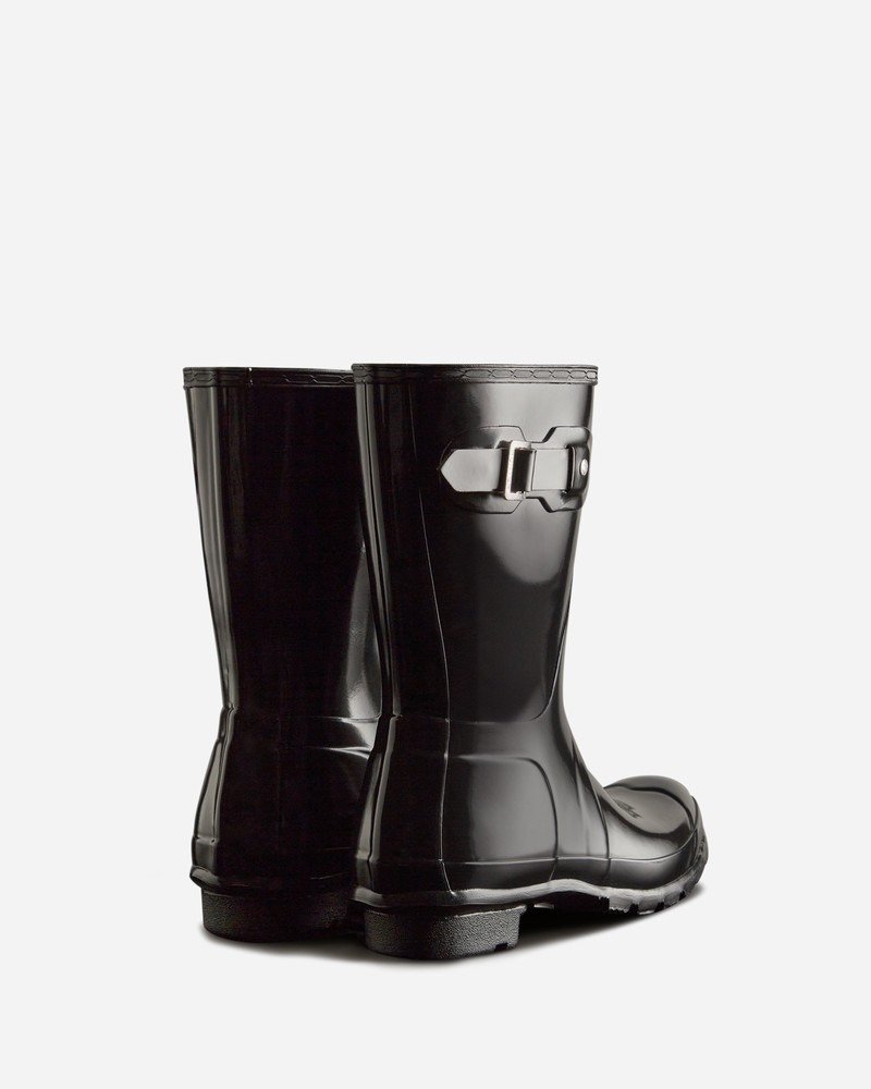 Botas Wellington Hunter Original Short Gloss Feminino Pretas | 867905437