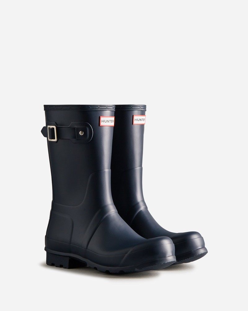 Botas Wellington Hunter Original Short Masculino Azul Marinho | 27527070