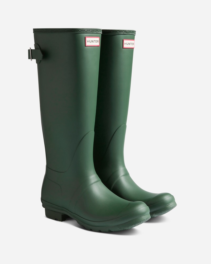 Botas Wellington Hunter Original Tall Back Adjustable Feminino Verdes | 631131274