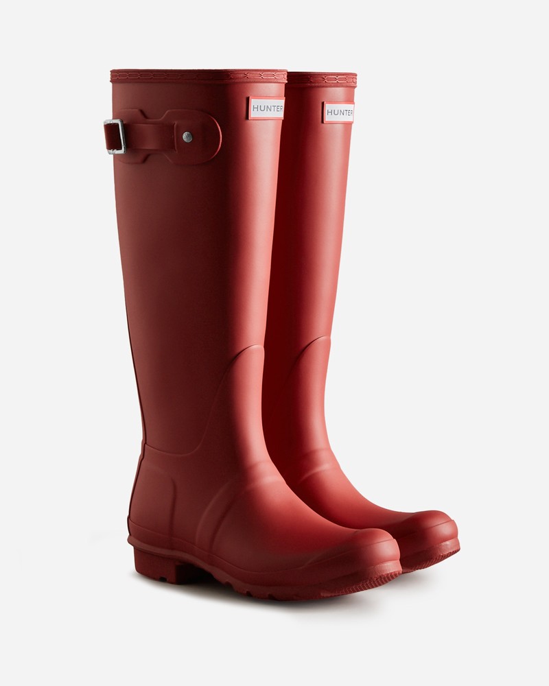 Botas Wellington Hunter Original Tall Feminino Vermelhas | 342517674