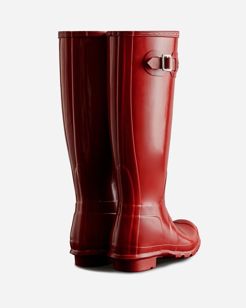 Botas Wellington Hunter Original Tall Gloss Feminino Vermelhas | 40163899
